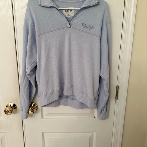Vintage Hollister baby blue half zip size small - Picture 4 of 7